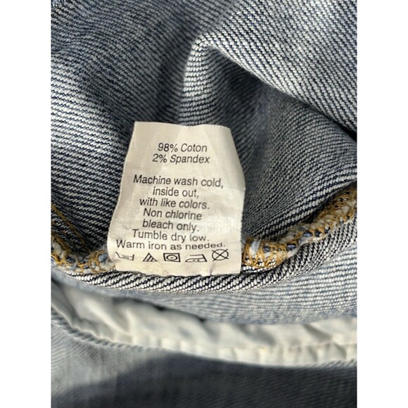 J Crew Denim Trucker Jacket Y2K Small Womens Med Wash Blue Stretch Cotton Blend - Picture 12 of 12